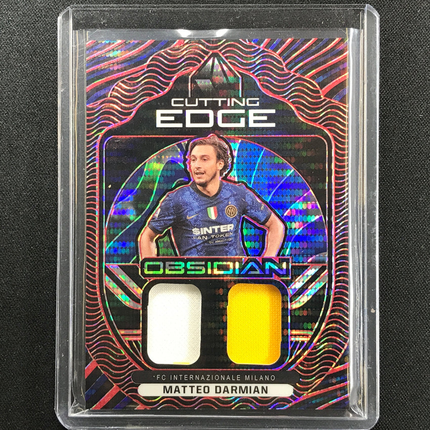 2021-22 Obsidian Matteo Darmian Cutting Edge Dual Jersey Electric Red Pulsar /44