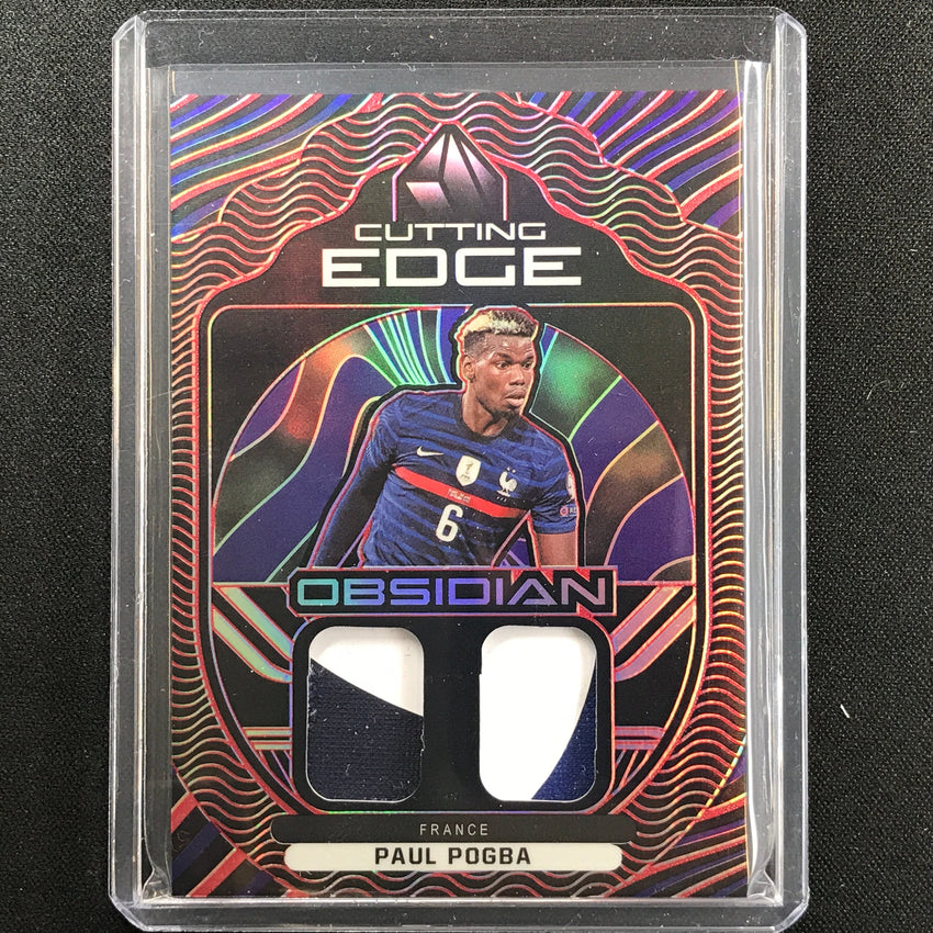 2021-22 Obsidian Paul Pogba Cutting Edge Dual Jersey Patch Electric Red 2/10