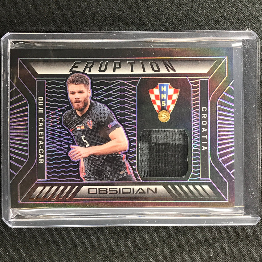 2021-22 Obsidian Duje Caleta-car Eruption Jersey Electric Etch Purple 28/75
