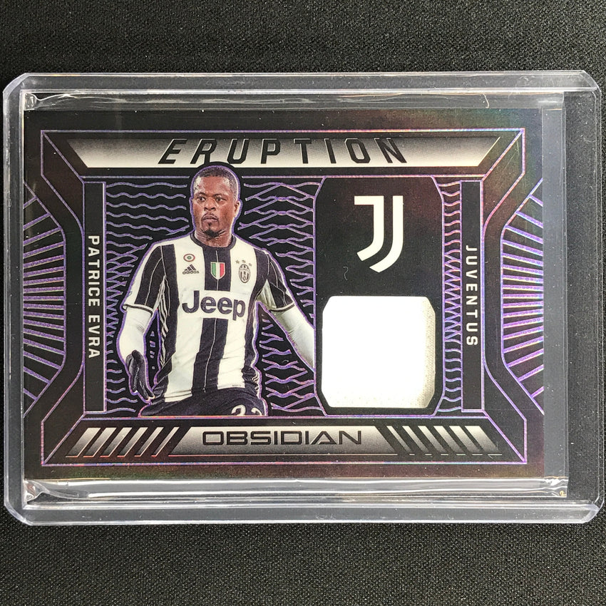 2021-22 Obsidian Patrice Evra Eruption Jersey Electric Etch Purple 3/75
