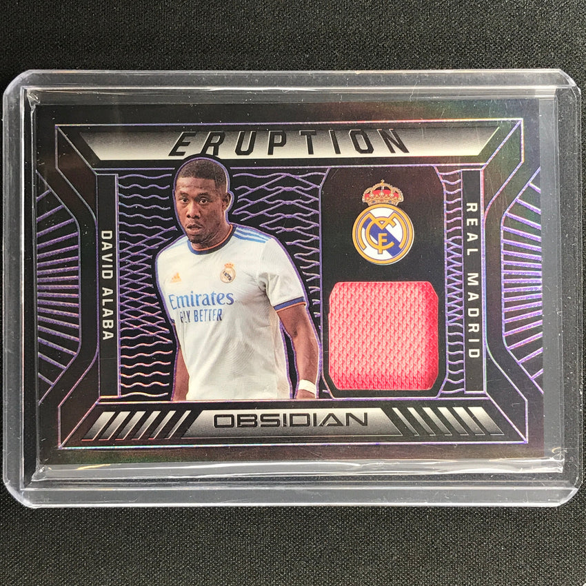 2021-22 Obsidian David Alaba Eruption Jersey Electric Etch Purple 63/75