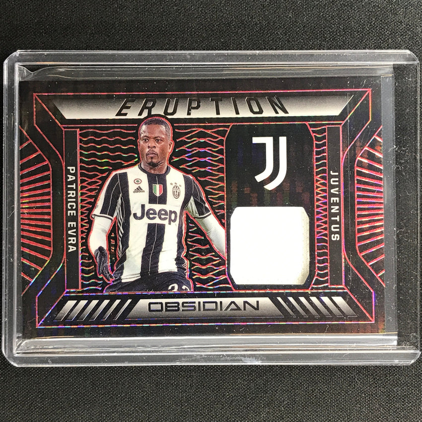 2021-22 Obsidian Patrice Evra Eruption Jersey Electric Etch Red Pulsar 2/44