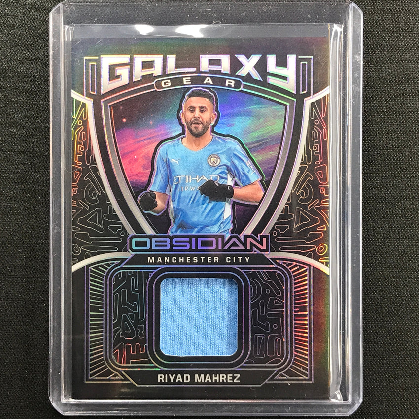 2021-22 Obsidian Riyad Mahrez Galaxy Gear Jersey Electric Etch Purple 35/75