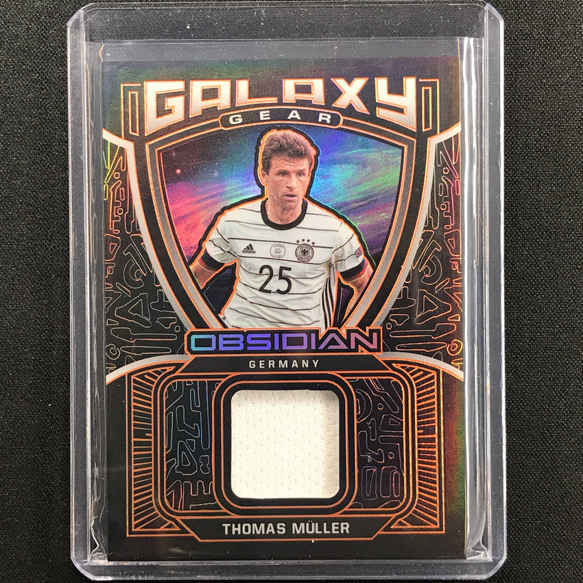 2021-22 Obsidian Thomas Muller Galaxy Gear Jersey Electric Etch Orange 39/50