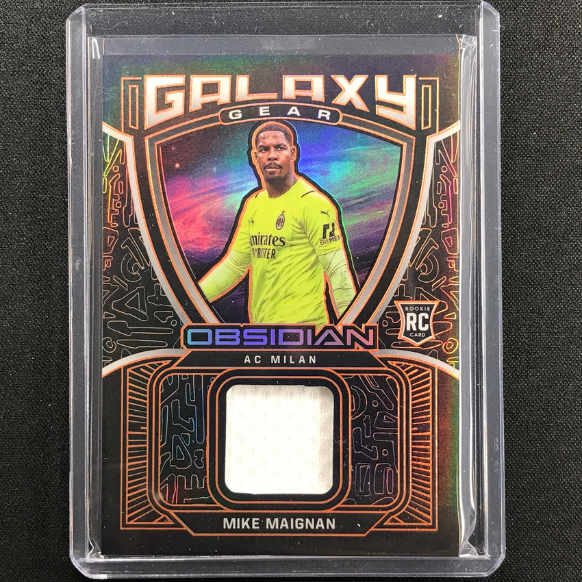 2021-22 Obsidian Mike Maignan Rookie Galaxy Gear Jersey Electric Orange 44/50