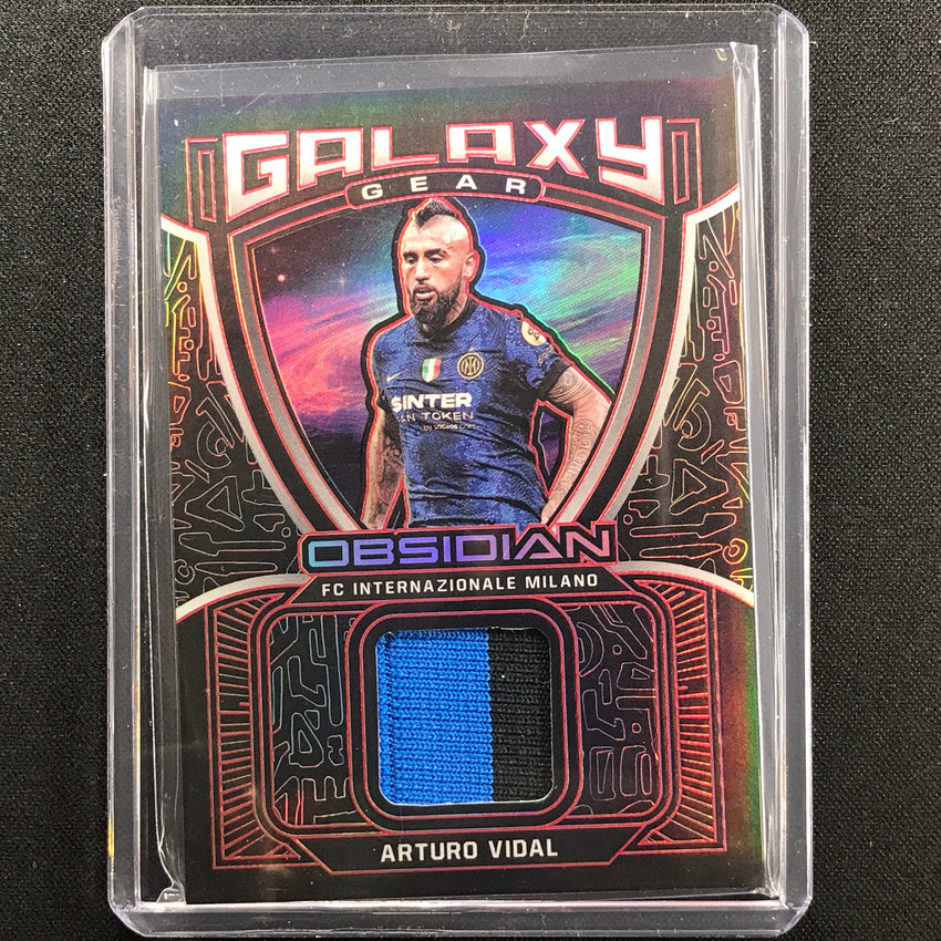 2021-22 Obsidian Arturo Vidal Galaxy Gear Jersey Patch Electric Etch Red 4/25