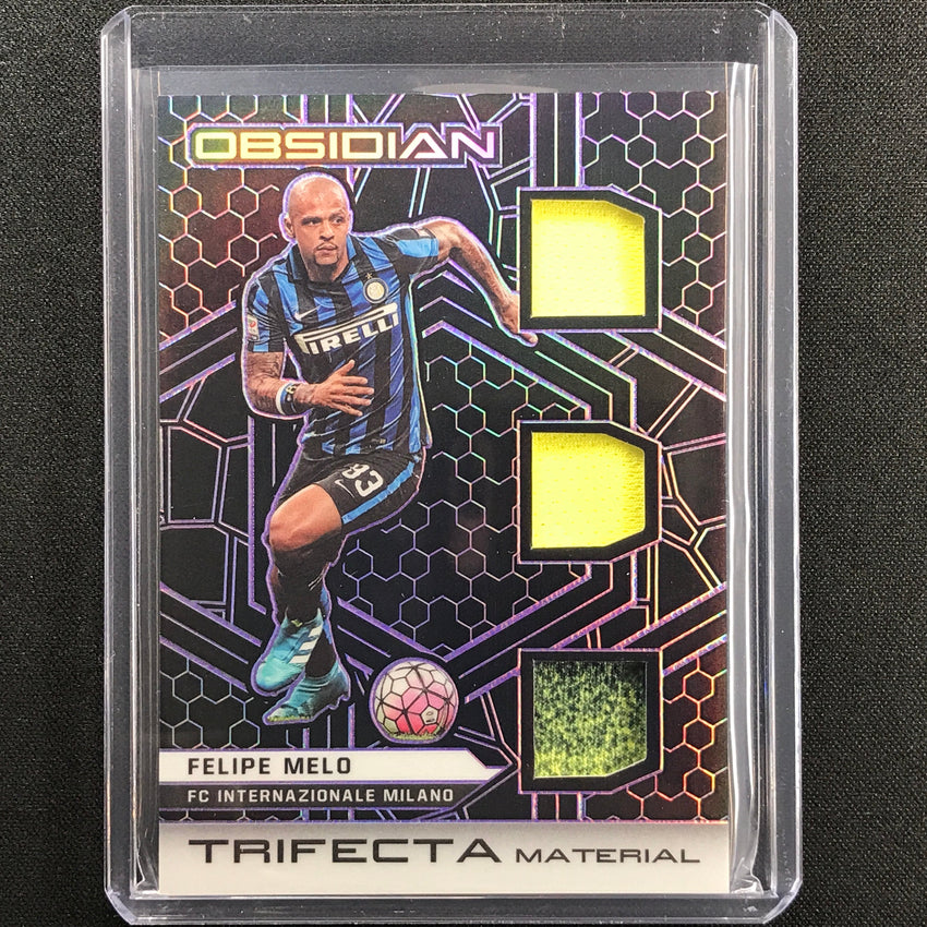 2021-22 Obsidian Felipe Melo Trifecta Material Triple Jersey Purple 35/75