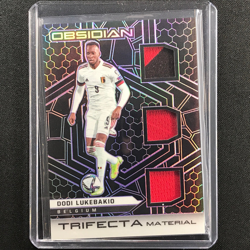2021-22 Obsidian Dodi Lukebakio Trifecta Material Triple Jersey Purple 47/75