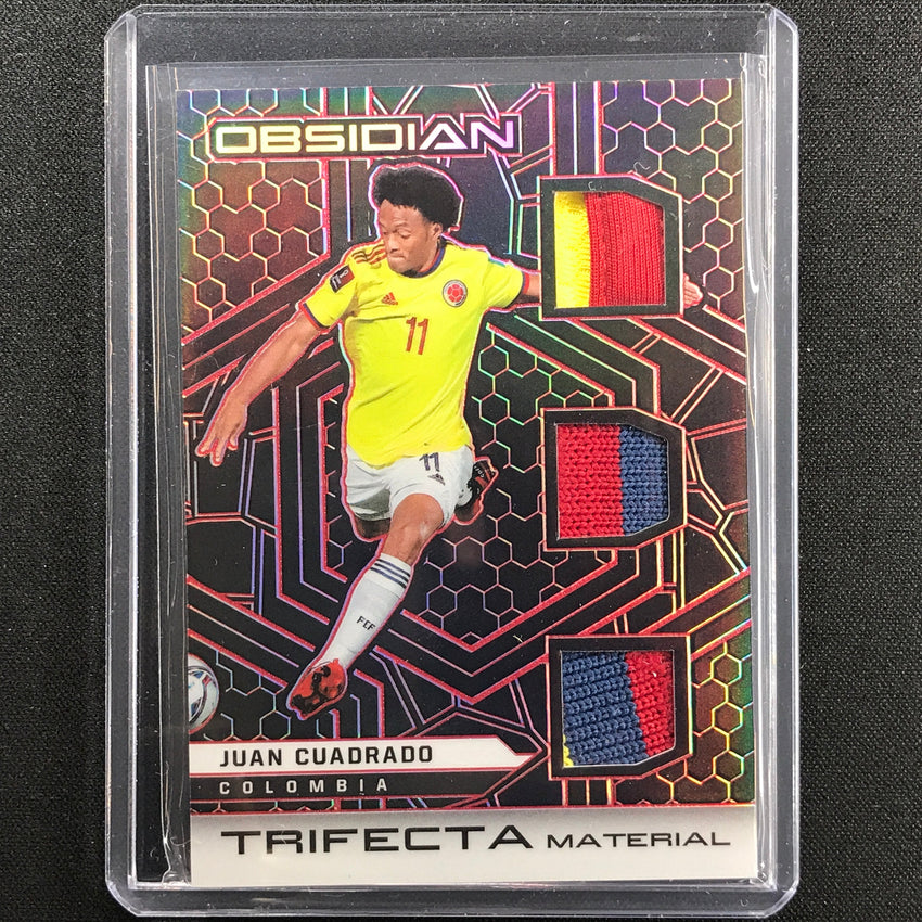 2021-22 Obsidian Juan Cuadrado Trifecta Material Triple Jersey Patch Red 4/25