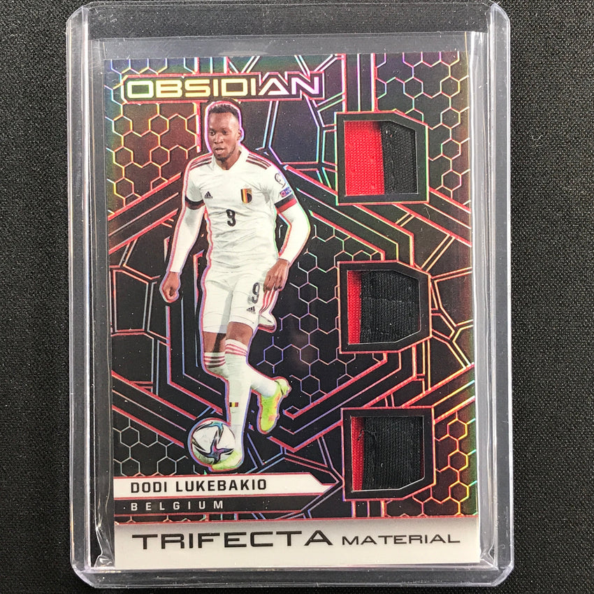 2021-22 Obsidian Dodi Lukebakio Trifecta Material Triple Jersey Patch Red 21/25