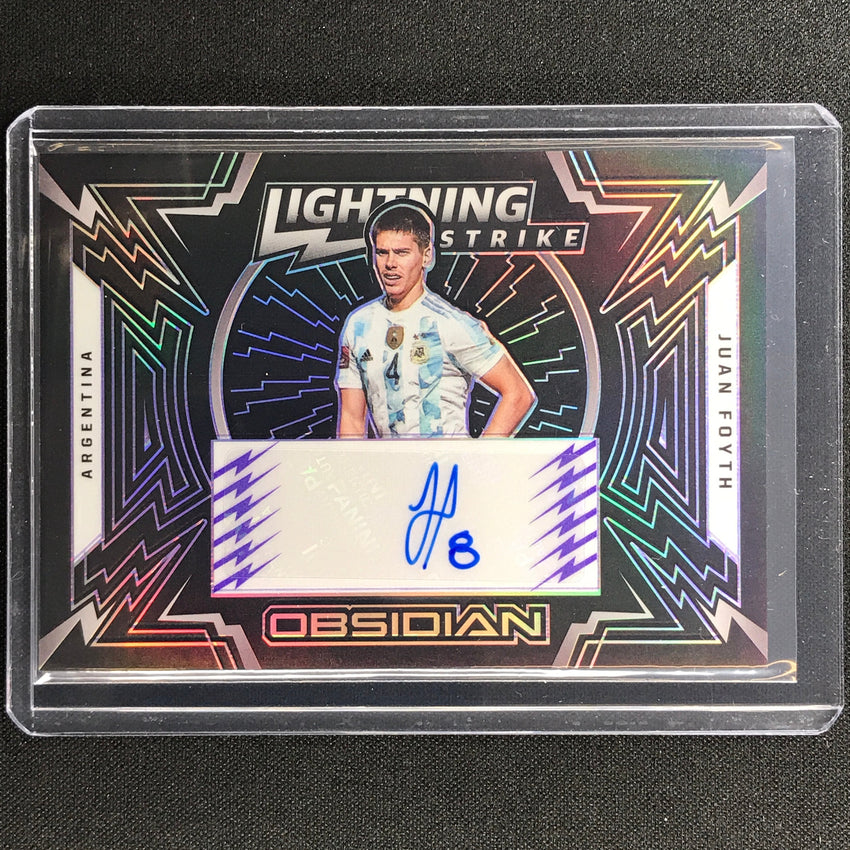 2021-22 Obsidian Juan Foyth Lightning Strike Auto Electric Etch Purple 75/75