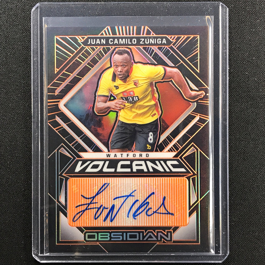 2021-22 Obsidian Juan Camilo Zuniga Volcanic Signatures Auto Electric Orange /20
