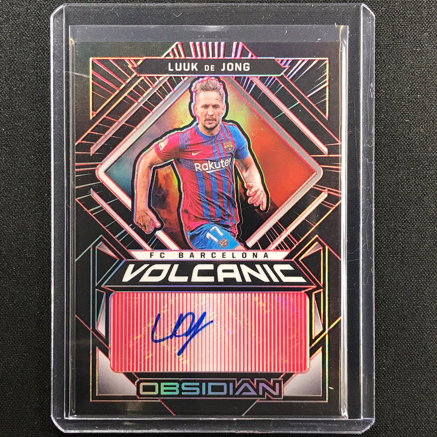 2021-22 Obsidian Luuk De Jong Volcanic Signatures Auto Electric Etch Red 24/25