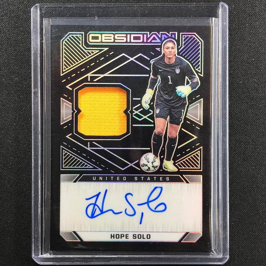 2021-22 Obsidian Hope Solo Jersey Autographs Silver 26/131