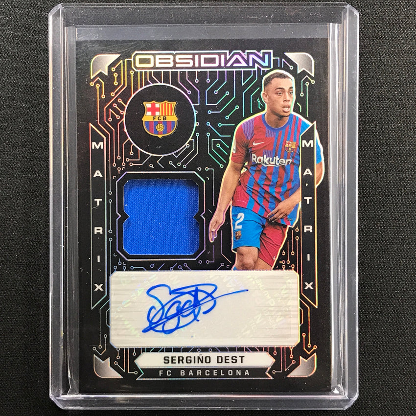 2021-22 Obsidian Sergino Dest Matrix Material Jersey Auto Silver 81/85