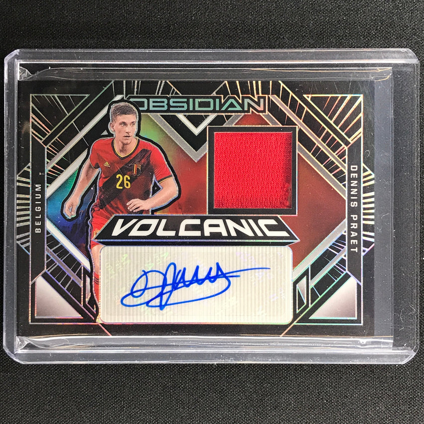 2021-22 Obsidian Dennis Praet Volcanic Material Signatures Jersey Auto 11/149