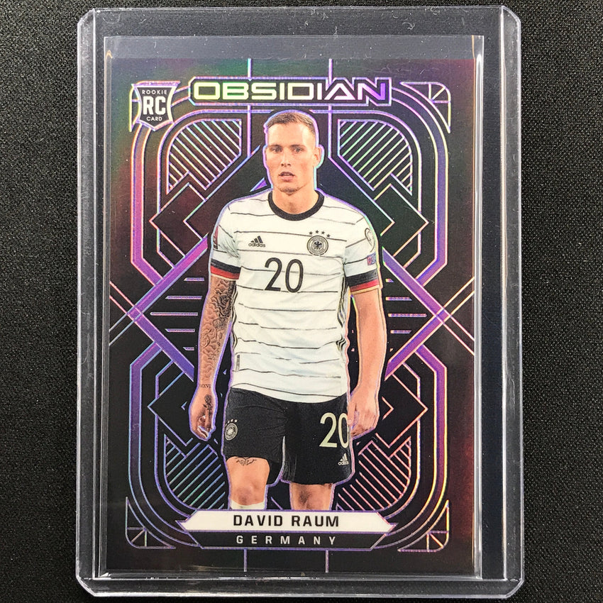 2021-22 Obsidian David Raum Rookie Electric Etch Purple 18/30