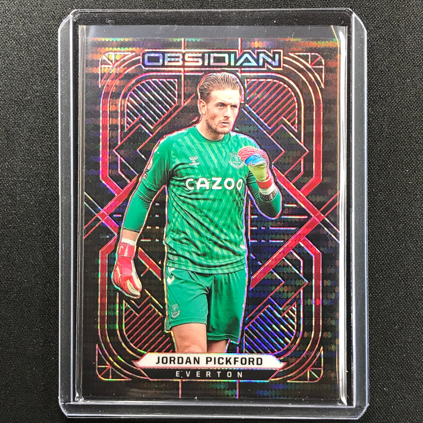 2021-22 Obsidian Jordan Pickford Electric Etch Red Pulsar 21/26