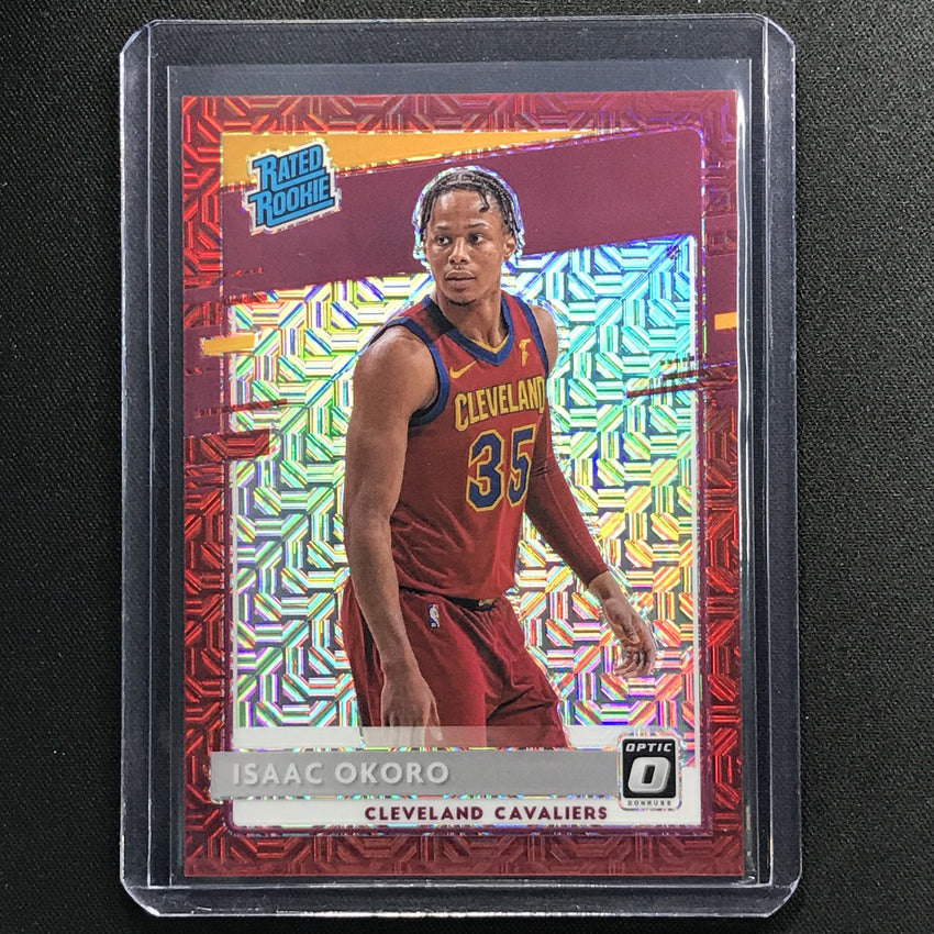 2020-21 Donruss Optic Isaac Okoro Rated Rookie Choice Red Mojo 63/88