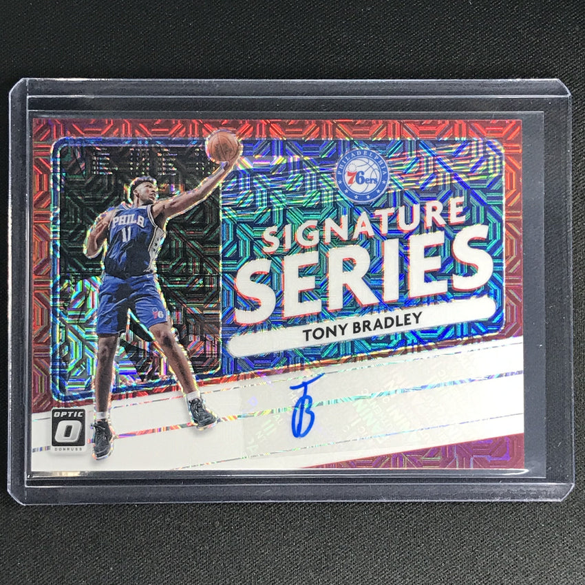 2020-21 Donruss Optic Tony Bradley Signature Series Auto Choice Red Mojo No Tbr