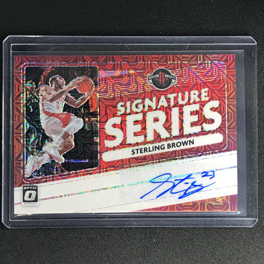 2020-21 Donruss Optic STERLING BROWN Signature Series Auto Choice Red Mojo #STB