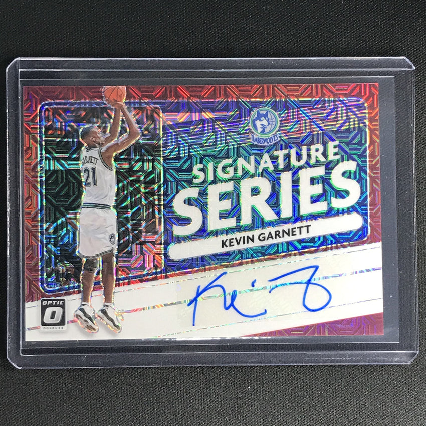 2020-21 Donruss Optic KEVIN GARNETT Signature Series Auto Choice Red Mojo #KGA