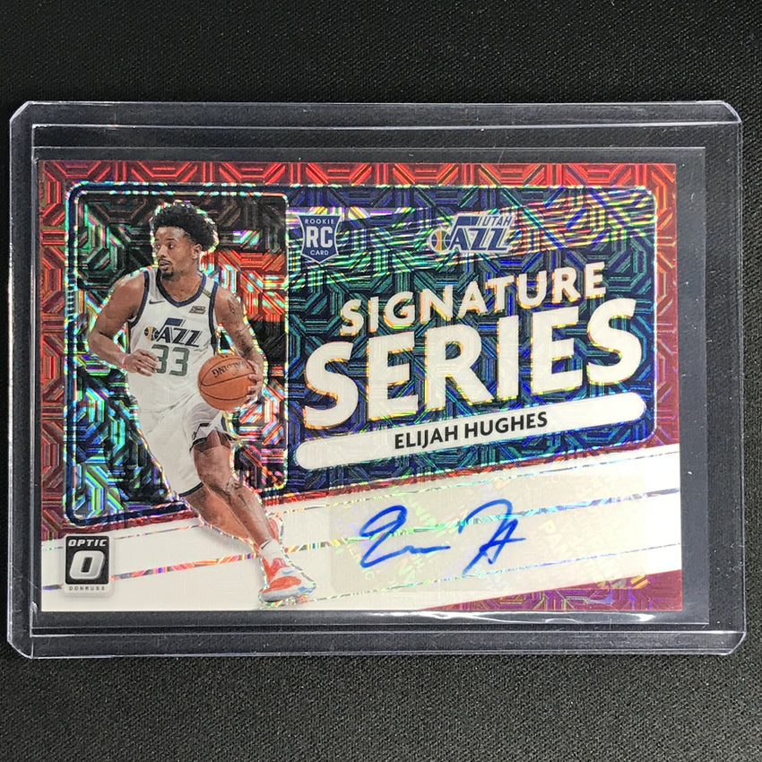 2020-21 Donruss Optic ELIJAH HUGHES Signature Series Rookie Auto Choice Red #ELI