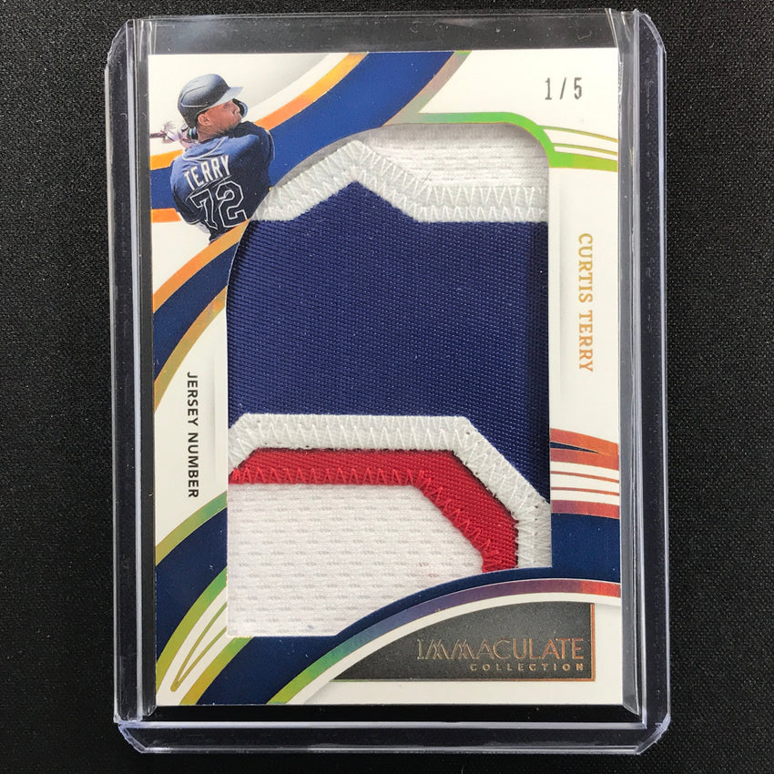 2022 Immaculate Curtis Terry Jumbo Relics Jersey Number Patch Prime 1/5