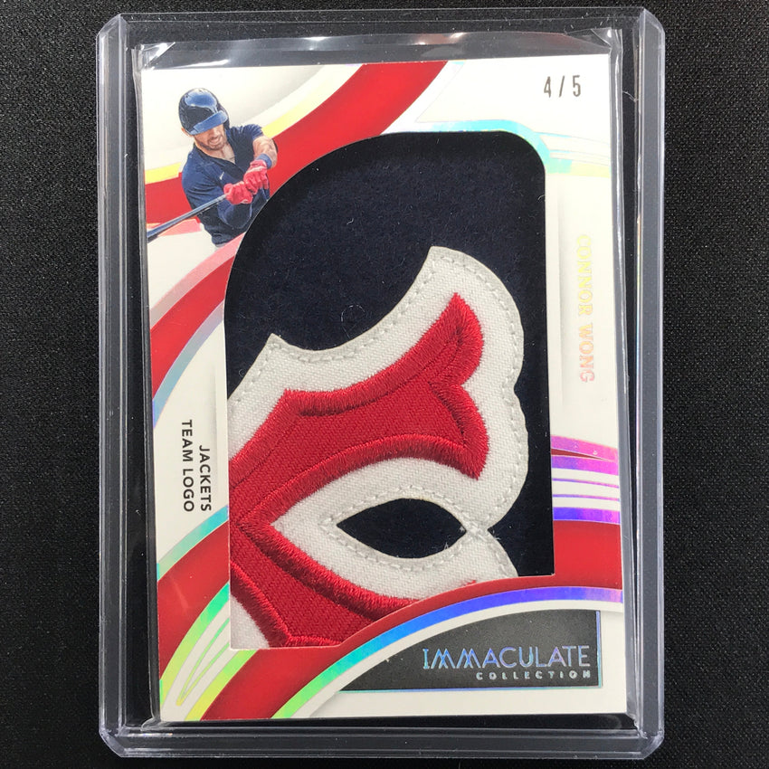 2022 Immaculate Connor Wong Jumbo Relics Jackets Team Logo Patch Prime 4/5