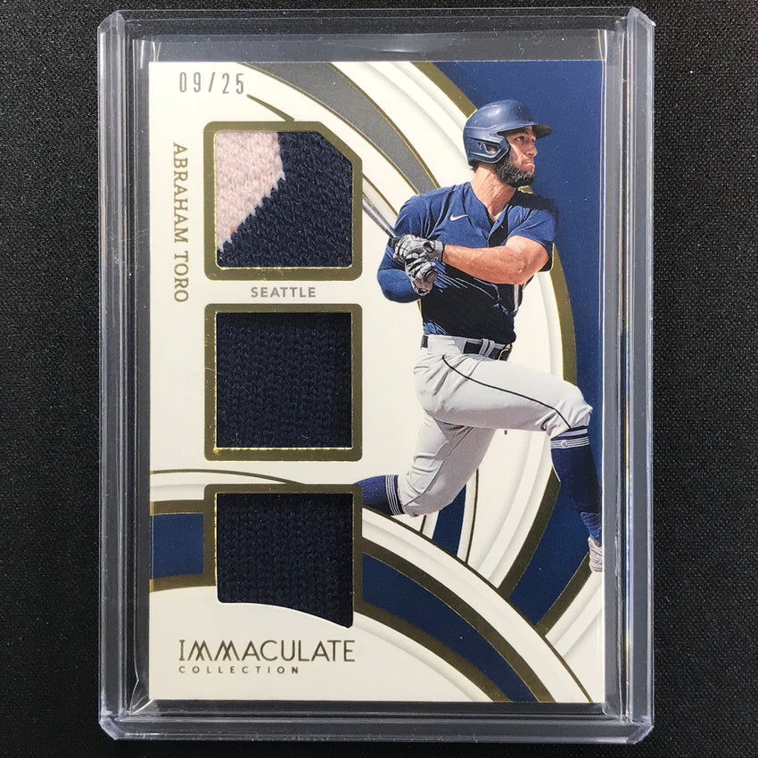 2022 Immaculate Abraham Toro Materials Trios Triple Relic 9/25