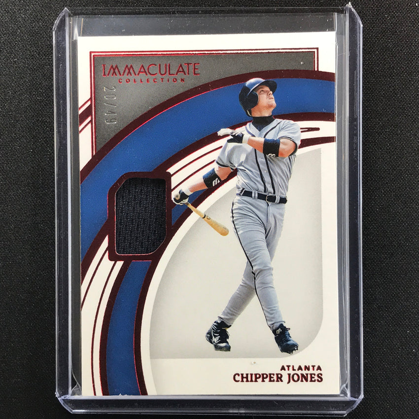 2022 Immaculate Chipper Jones Base Relic Red 20/49