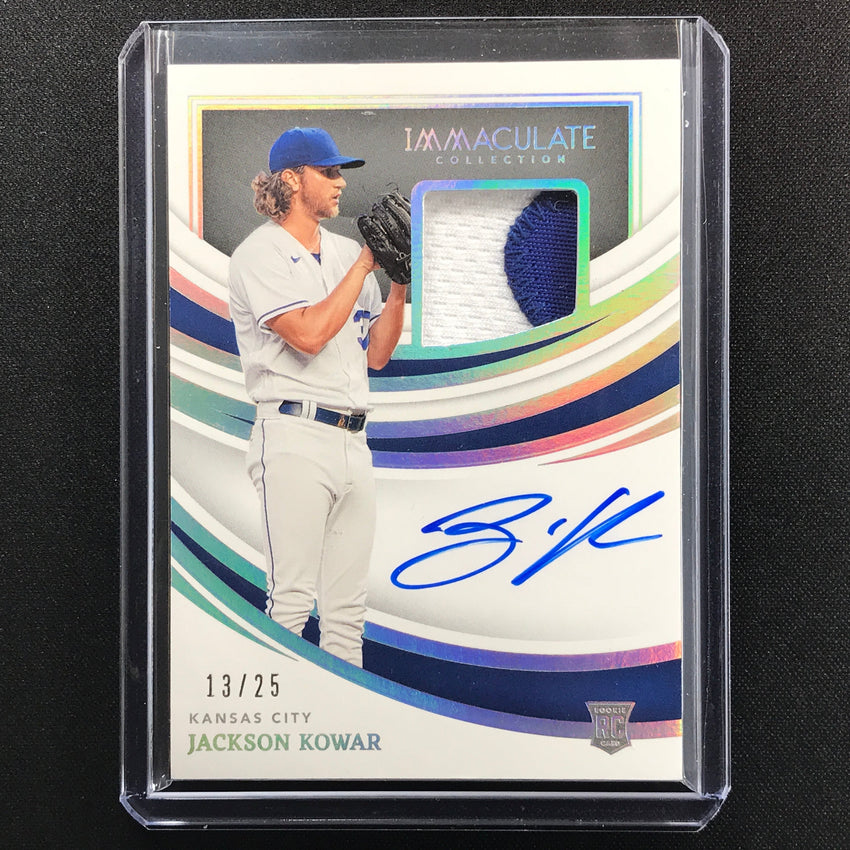 2022 Immaculate Jackson Kowar Material Auto Rookie Patch Auto Holo Silver 13/25