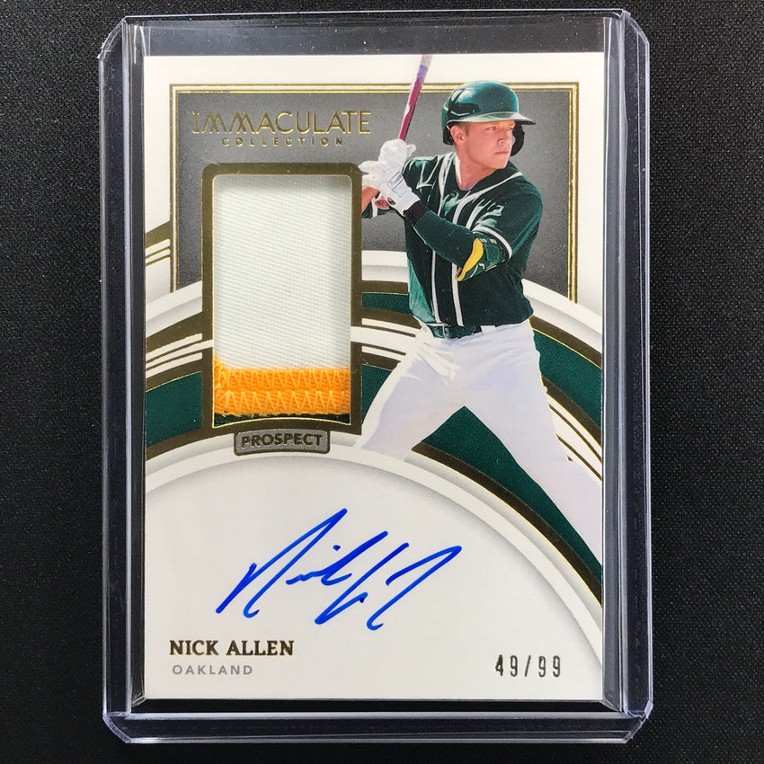 2022 Immaculate Nick Allen Prospect Patch Auto 49/99
