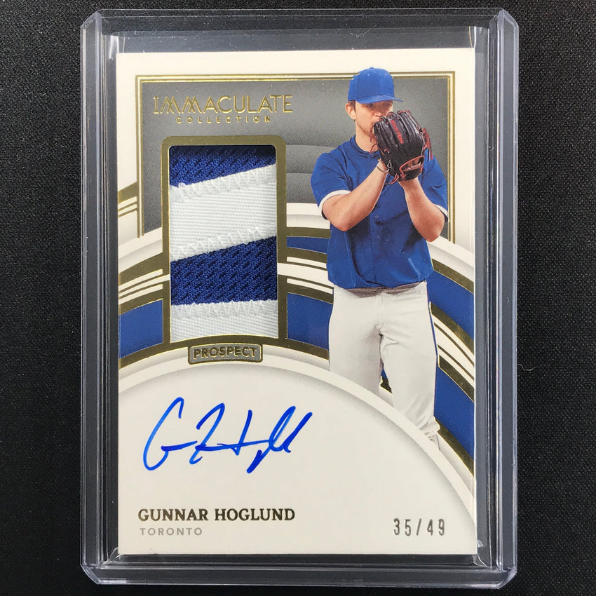 2022 Immaculate Gunnar Hoglund Prospect Patch Auto 35/49