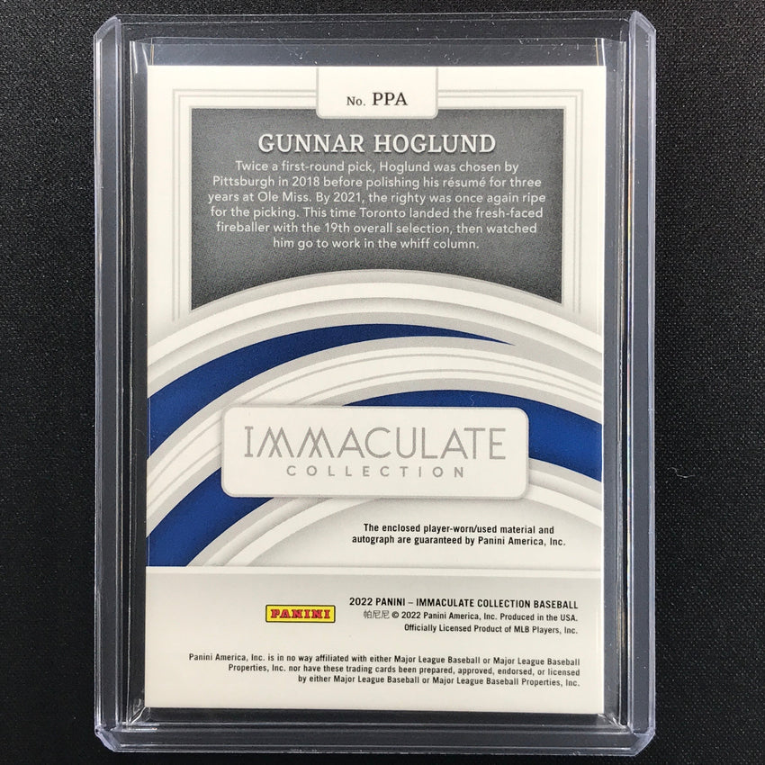 2022 Immaculate Gunnar Hoglund Prospect Patch Auto 35/49