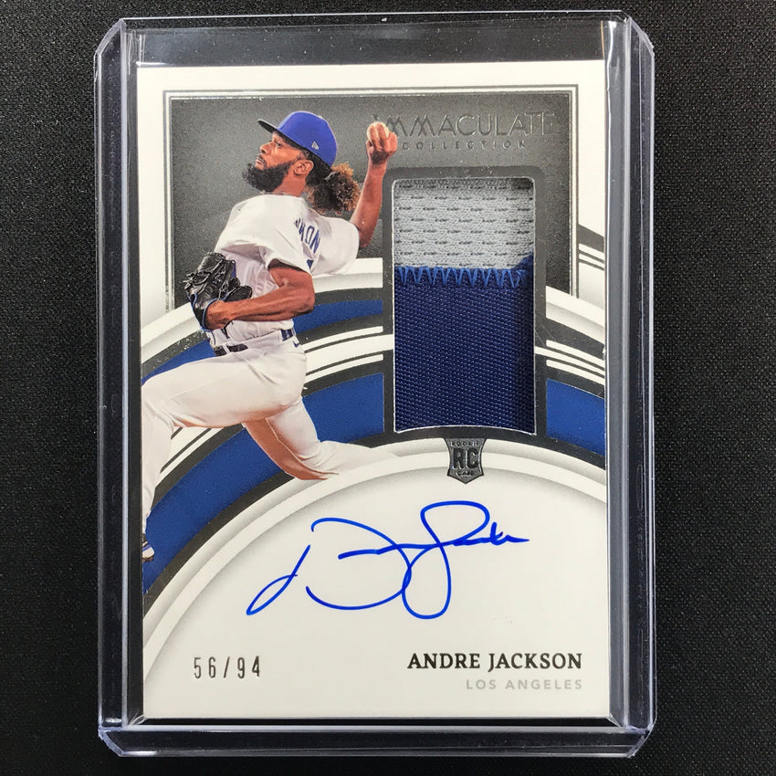 2022 Immaculate Andre Jackson Rookie Patch Autographs Jersey Number Silver 56/94