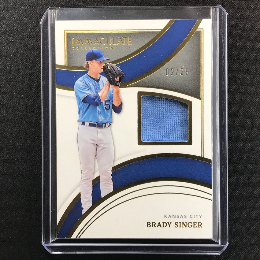 2022 Immaculate Brady Singer Materials Relic 2/25