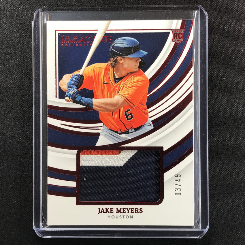 2022 Immaculate Jake Meyers Remarkable Rookie Jerseys Patch Red 3/49