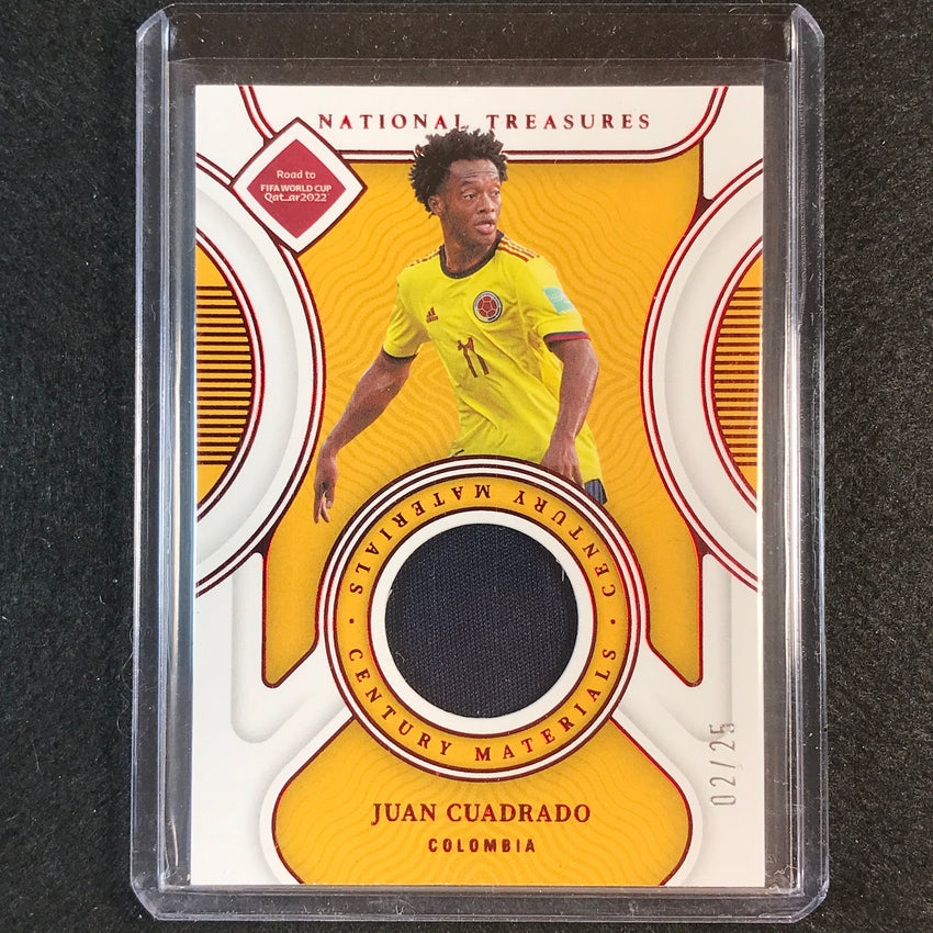 2022 National Treasures World Cup Qatar Juan Cuadrado Century Materials 2/25