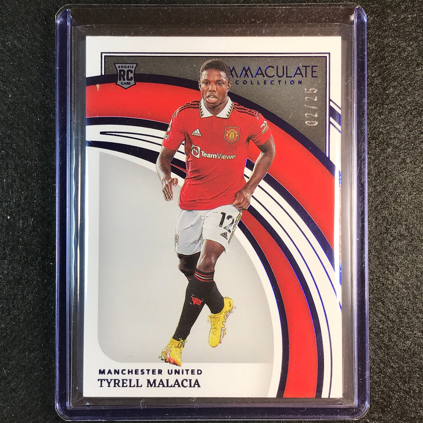 2022-23 Immaculate Tyrell Malacia Rookie Base Sapphire 2/25