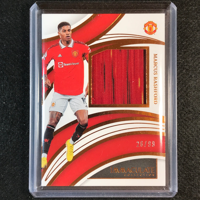 2022-23 Immaculate Marcus Rashford Brilliance Jersey Relic Bronze 26/99