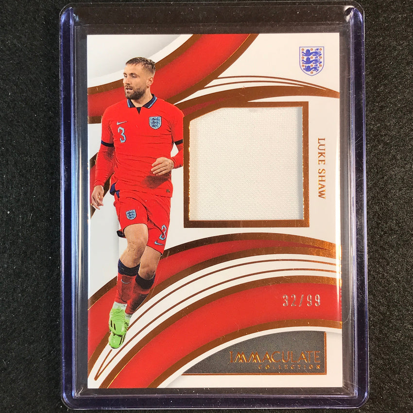 2022-23 Immaculate Luke Shaw Brilliance Jersey Relic Bronze 32/99