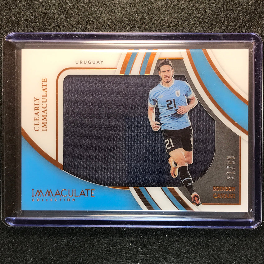 2022-23 Immaculate Edinson Cavani Clearly Immaculate Jersey Relic Bronze 21/99