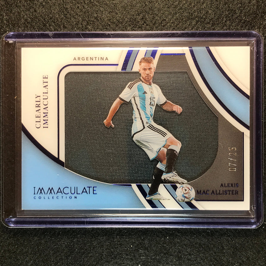 2022-23 Immaculate Alexis Mac Allister Clearly Immaculate Jersey Sapphire 7/25