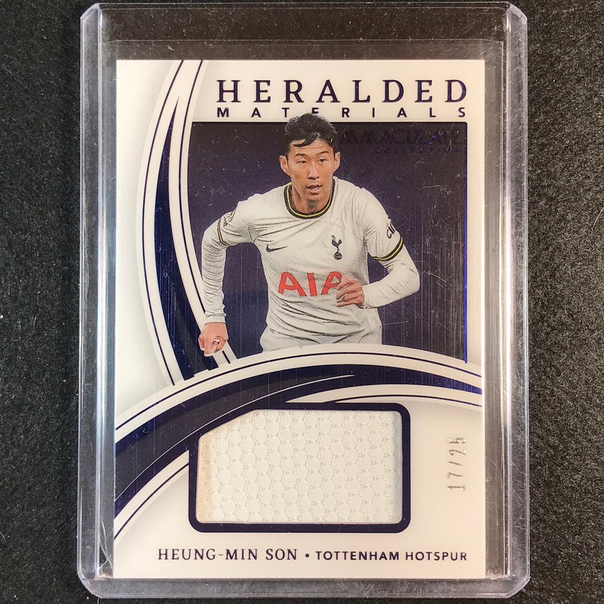 2022-23 Immaculate Heung-min Son Heralded Materials Jersey Relic Sapphire 17/25