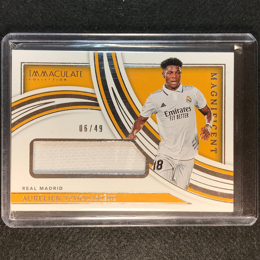 2022-23 Immaculate Aurelien Tchouameni Magnificent Memorabilia Relic Silver 6/49