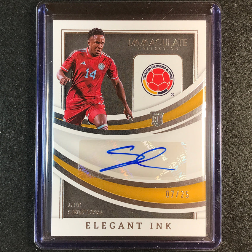 2022-23 Immaculate Luis Sinisterra Elegant Ink Rookie Auto Silver 7/25