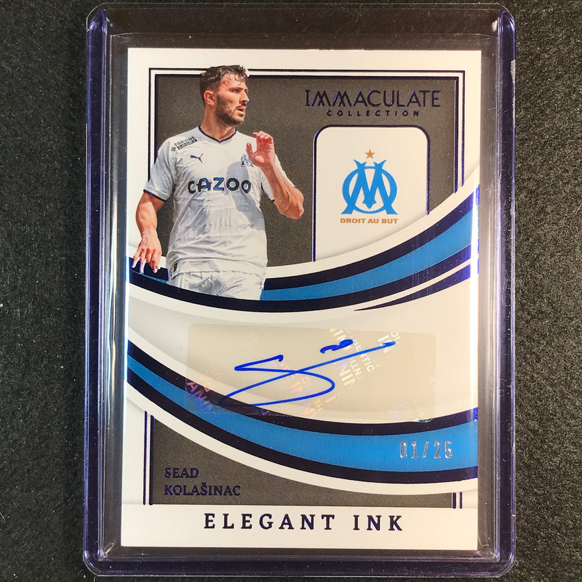 2022-23 Immaculate Sead Kolasinac Elegant Ink Auto Sapphire 1/25