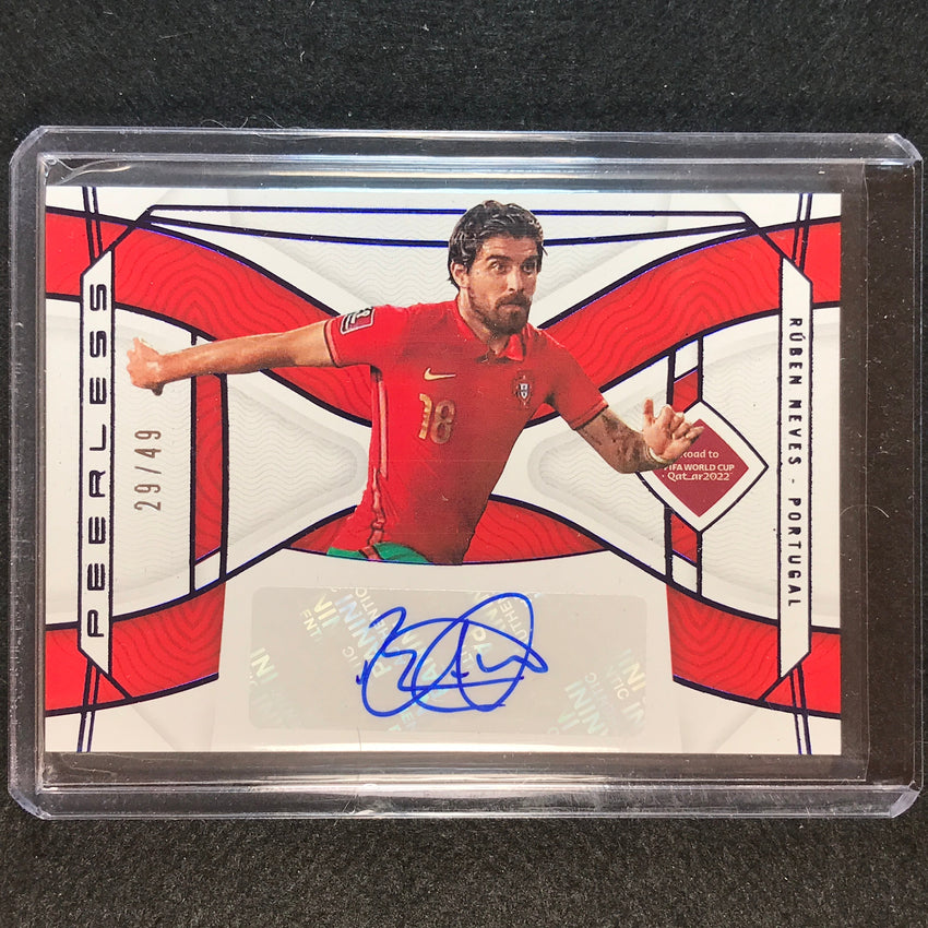 2022 National Treasures World Cup Qatar Ruben Neves Peerless Auto Sapphire 29/49