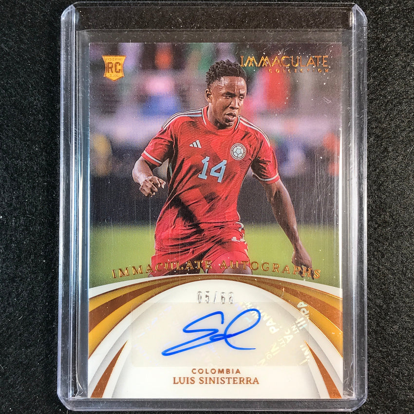 2022-23 Immaculate Luis Sinisterra Immaculate Rookie Auto Acetate Bronze 5/68